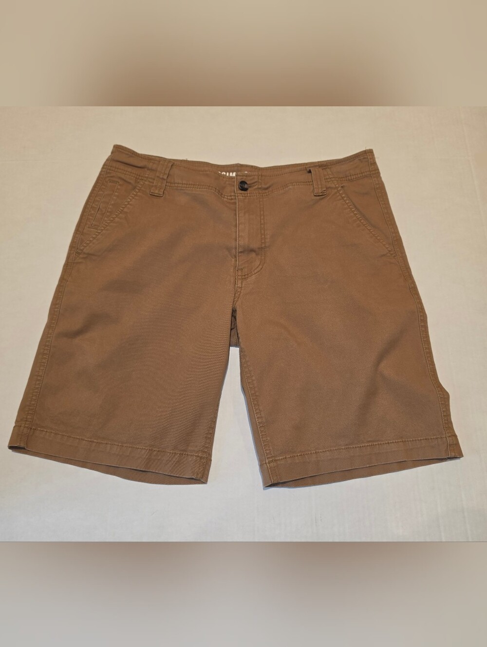 Mossimo Supply Co. Men's Tan Flat-Front Chino Shorts Sz 34